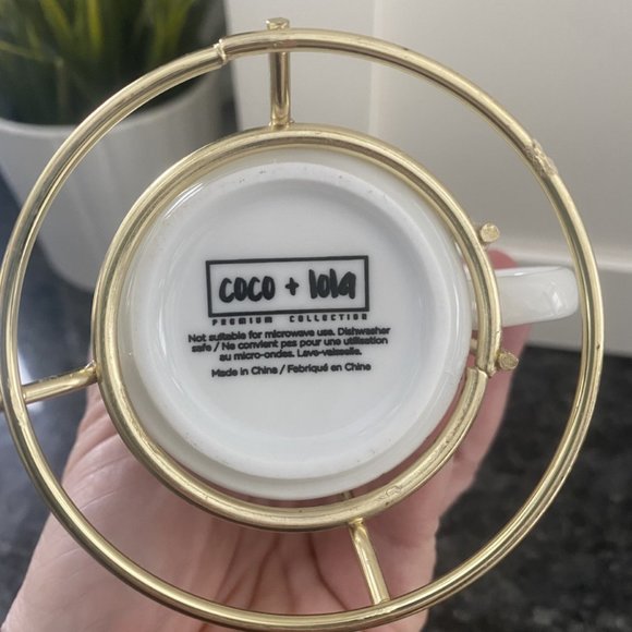Expresso Coffee Cups White/Gold Set 4 - Picture 3 of 6